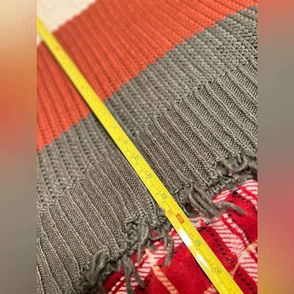 Hyfve Women's Striped Colorblock Knit Pullover Long Sleeve V-neck Loose Sweater - Picture 12 of 14